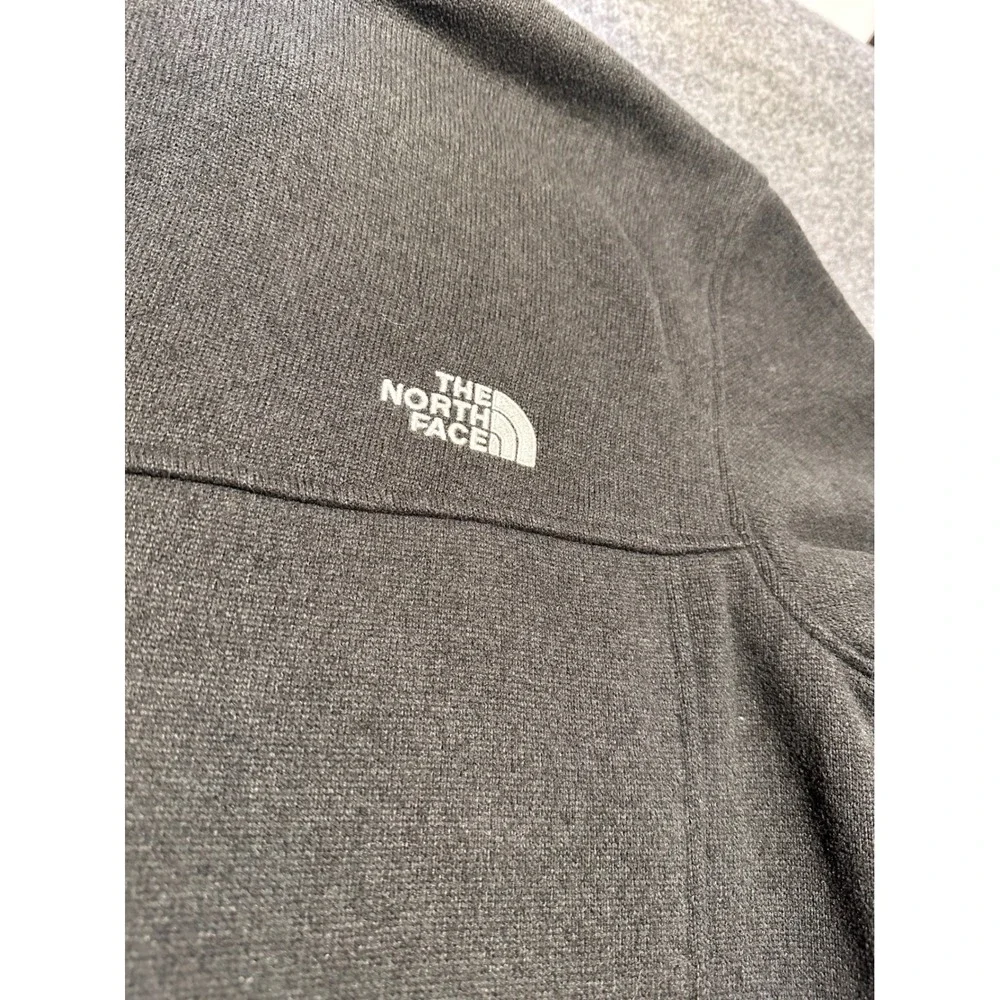 The North Face Mens XL Quarter Zip Fleece Pullover Sweater Charcoal Grey Heather